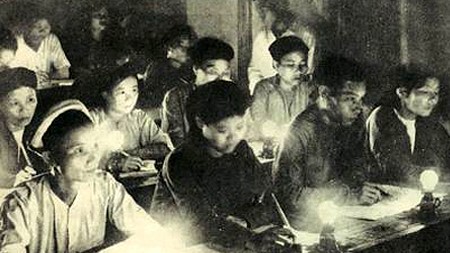 Lớp học Bình dân học vụ.